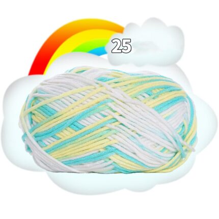 50G Dyed Colorful Milk Sweet Soft Cotton Baby Knitting Wool Yarn Thick Crochet Yarn Thread For DIY Sweater Threads For Knitting 24