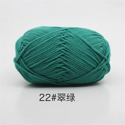 50Grams/Ball 4 Strand Milk Cotton Yarn Crochet Soft Warm Wool Hand-knitted Thread Baby Sweater Doll Scarf Supplies 64