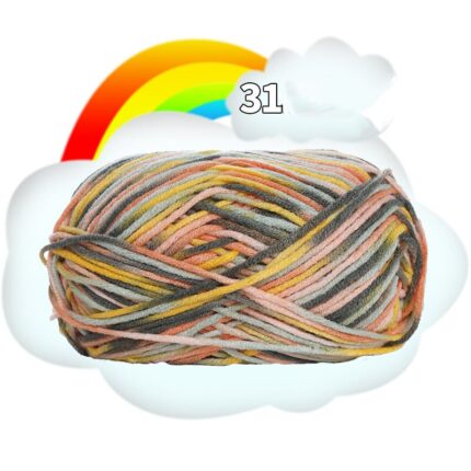 50G Dyed Colorful Milk Sweet Soft Cotton Baby Knitting Wool Yarn Thick Crochet Yarn Thread For DIY Sweater Threads For Knitting 26
