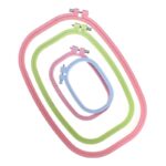 Plastic DIY Embroidery Hoops Square Shape Cross Stitch Hoops Frame Ring Household Craft Embroidery Set Sewing Accessories 5 Size 5