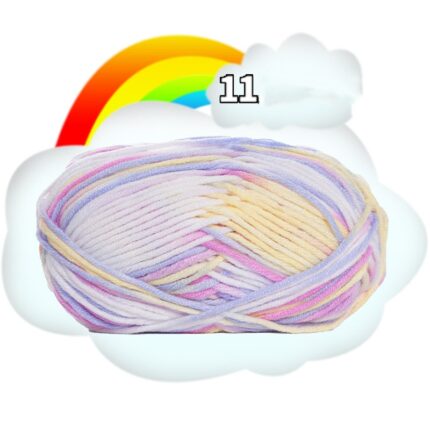 50G Dyed Colorful Milk Sweet Soft Cotton Baby Knitting Wool Yarn Thick Crochet Yarn Thread For DIY Sweater Threads For Knitting 7