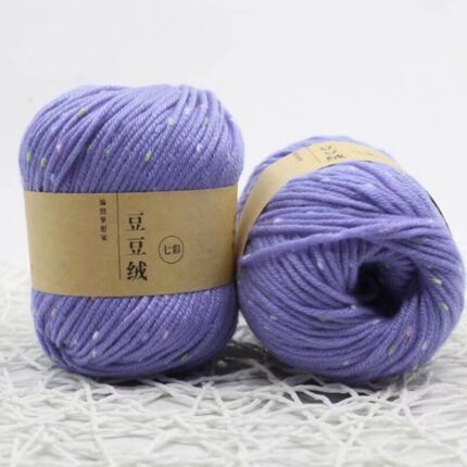 Protein Fleece Wool Yarn Dot Pettern Wool Yarn Medium Coarse Hand-Knitted Sweater Coat Line Hand Knitting Warm Baby Wool Yarn 27