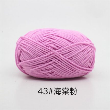 50Grams/Ball 4 Strand Milk Cotton Yarn Crochet Soft Warm Wool Hand-knitted Thread Baby Sweater Doll Scarf Supplies 36