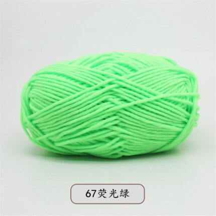 50Grams/Ball 4 Strand Milk Cotton Yarn Crochet Soft Warm Wool Hand-knitted Thread Baby Sweater Doll Scarf Supplies 43