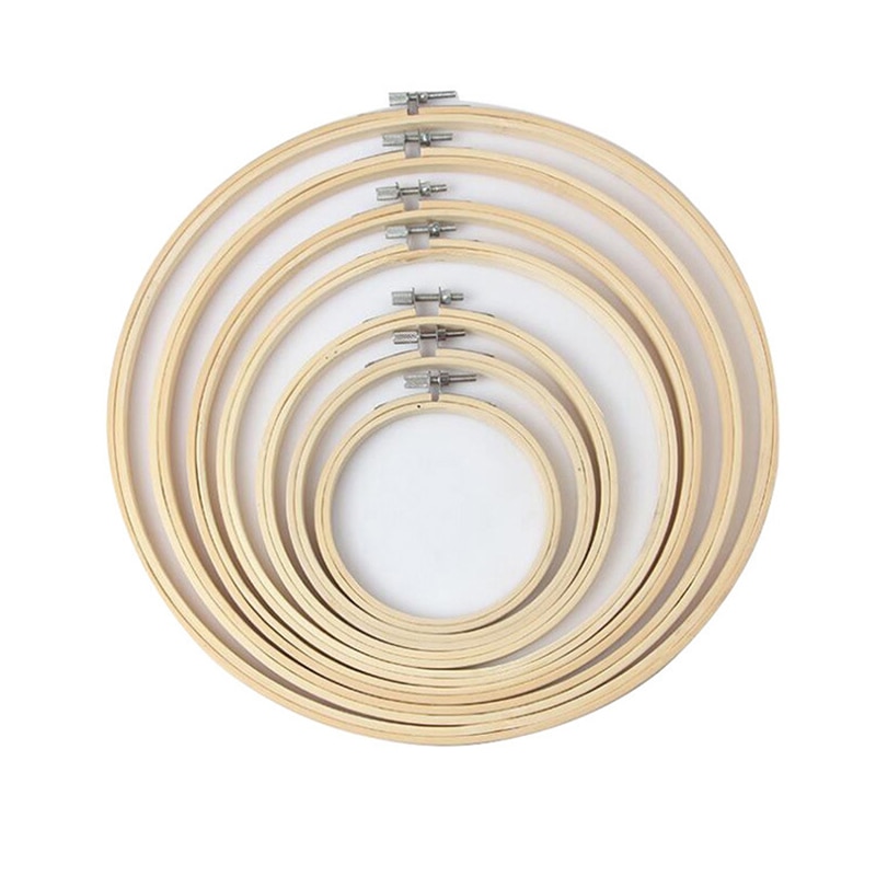 8-18CM Bamboo Frame Embroidery Hoop Ring DIY Needlecraft Cross Stitch Machine Round Loop Hand Household Sewing Tools Supplies 2