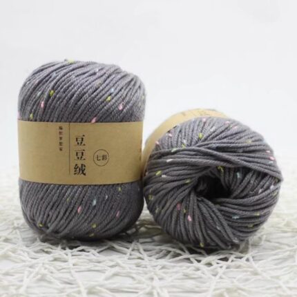 Protein Fleece Wool Yarn Dot Pettern Wool Yarn Medium Coarse Hand-Knitted Sweater Coat Line Hand Knitting Warm Baby Wool Yarn 20