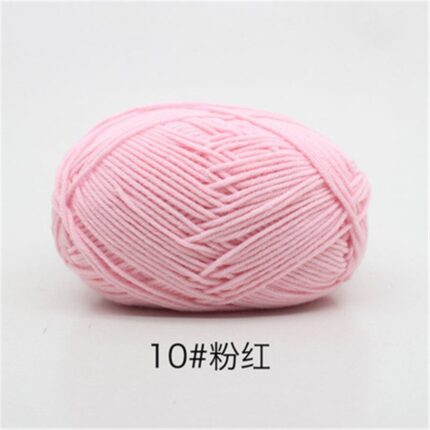 50Grams/Ball 4 Strand Milk Cotton Yarn Crochet Soft Warm Wool Hand-knitted Thread Baby Sweater Doll Scarf Supplies 68