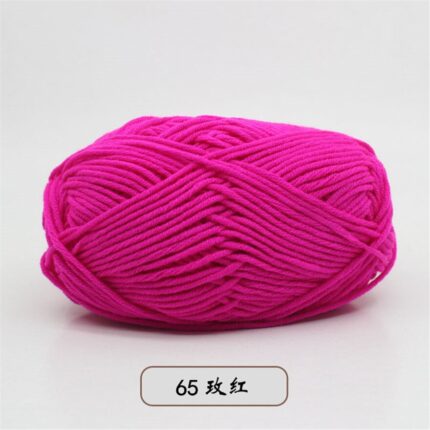 50Grams/Ball 4 Strand Milk Cotton Yarn Crochet Soft Warm Wool Hand-knitted Thread Baby Sweater Doll Scarf Supplies 38