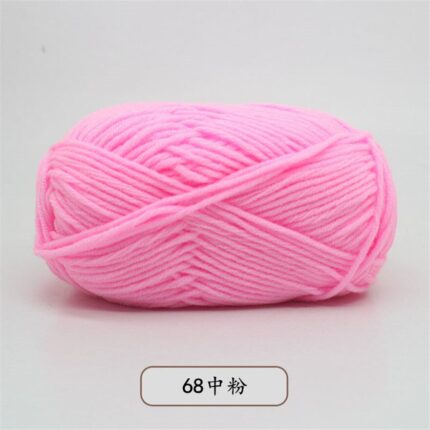50Grams/Ball 4 Strand Milk Cotton Yarn Crochet Soft Warm Wool Hand-knitted Thread Baby Sweater Doll Scarf Supplies 44