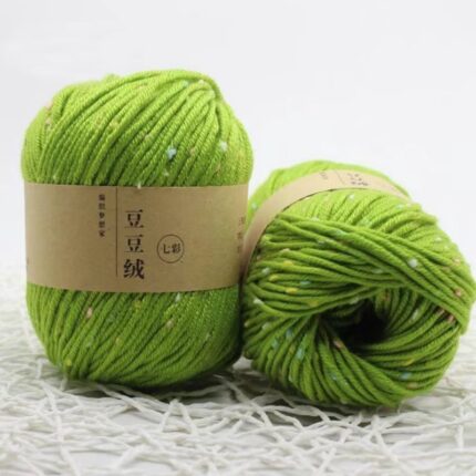Protein Fleece Wool Yarn Dot Pettern Wool Yarn Medium Coarse Hand-Knitted Sweater Coat Line Hand Knitting Warm Baby Wool Yarn 25