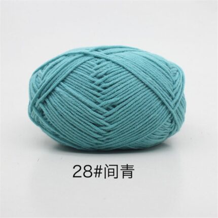 50Grams/Ball 4 Strand Milk Cotton Yarn Crochet Soft Warm Wool Hand-knitted Thread Baby Sweater Doll Scarf Supplies 21