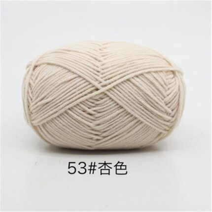 50Grams/Ball 4 Strand Milk Cotton Yarn Crochet Soft Warm Wool Hand-knitted Thread Baby Sweater Doll Scarf Supplies 26