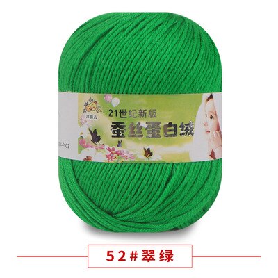 50g/PC Worsted Super Soft Baby Milk Cotton Yarn Silk Protein Wool Hand Knitting Crochet Threads 38