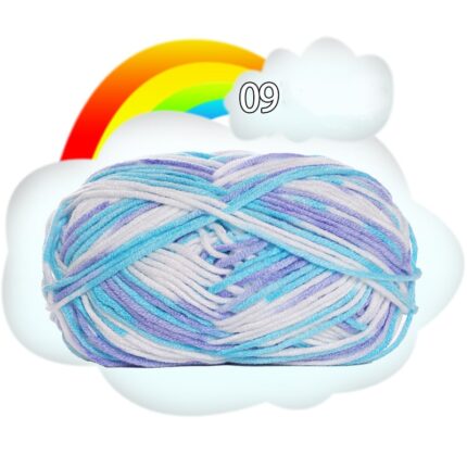50G Dyed Colorful Milk Sweet Soft Cotton Baby Knitting Wool Yarn Thick Crochet Yarn Thread For DIY Sweater Threads For Knitting 9