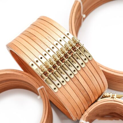 3-12 inch Wooden Bamboo Embroidery Frame Oval Embroidery Hoop Ring Cross Stitch Machine DIY Needlecraft Household Sewing Tool 1