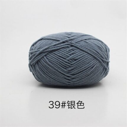 50Grams/Ball 4 Strand Milk Cotton Yarn Crochet Soft Warm Wool Hand-knitted Thread Baby Sweater Doll Scarf Supplies 32