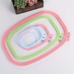Plastic DIY Embroidery Hoops Square Shape Cross Stitch Hoops Frame Ring Household Craft Embroidery Set Sewing Accessories 5 Size 1