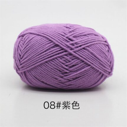 50Grams/Ball 4 Strand Milk Cotton Yarn Crochet Soft Warm Wool Hand-knitted Thread Baby Sweater Doll Scarf Supplies 70