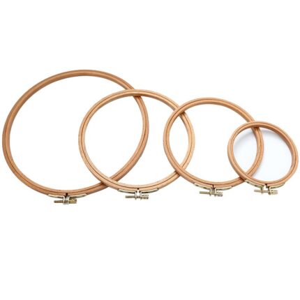 4-9 inch Wooden Bamboo Embroidery Frame Oval Embroidery Hoop Ring Cross Stitch Machine DIY Needlecraft Household Sewing Tool 2