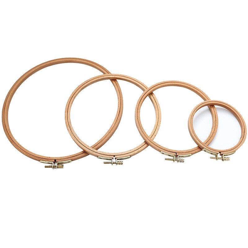 4-9 inch Wooden Bamboo Embroidery Frame Oval Embroidery Hoop Ring Cross Stitch Machine DIY Needlecraft Household Sewing Tool 2