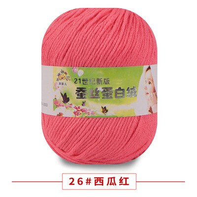 50g/PC Worsted Super Soft Baby Milk Cotton Yarn Silk Protein Wool Hand Knitting Crochet Threads 34