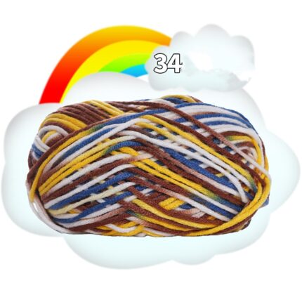 50G Dyed Colorful Milk Sweet Soft Cotton Baby Knitting Wool Yarn Thick Crochet Yarn Thread For DIY Sweater Threads For Knitting 47