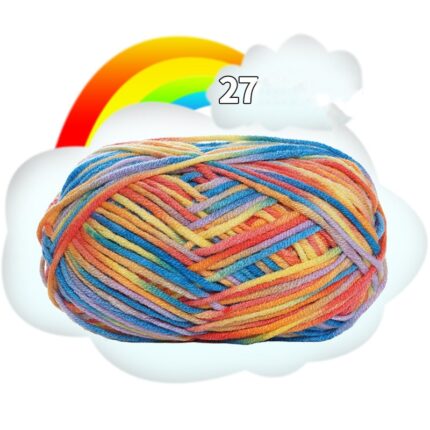 50G Dyed Colorful Milk Sweet Soft Cotton Baby Knitting Wool Yarn Thick Crochet Yarn Thread For DIY Sweater Threads For Knitting 22