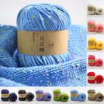Protein Fleece Wool Yarn Dot Pettern Wool Yarn Medium Coarse Hand-Knitted Sweater Coat Line Hand Knitting Warm Baby Wool Yarn 4