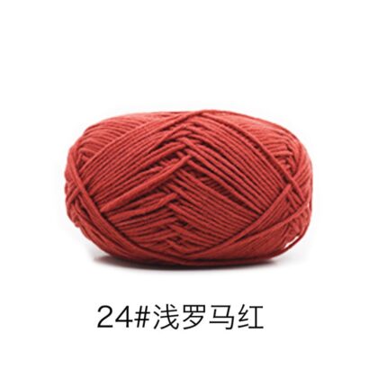 50Grams/Ball 4 Strand Milk Cotton Yarn Crochet Soft Warm Wool Hand-knitted Thread Baby Sweater Doll Scarf Supplies 17