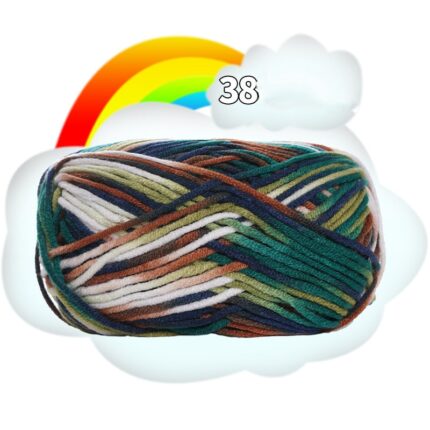 50G Dyed Colorful Milk Sweet Soft Cotton Baby Knitting Wool Yarn Thick Crochet Yarn Thread For DIY Sweater Threads For Knitting 51