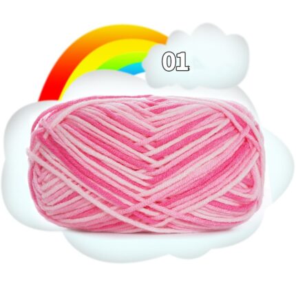 50G Dyed Colorful Milk Sweet Soft Cotton Baby Knitting Wool Yarn Thick Crochet Yarn Thread For DIY Sweater Threads For Knitting 17