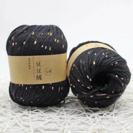 Protein Fleece Wool Yarn Dot Pettern Wool Yarn Medium Coarse Hand-Knitted Sweater Coat Line Hand Knitting Warm Baby Wool Yarn 17