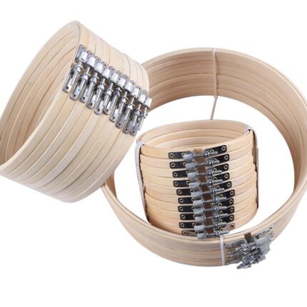 8-18CM Bamboo Frame Embroidery Hoop Ring DIY Needlecraft Cross Stitch Machine Round Loop Hand Household Sewing Tools Supplies 1