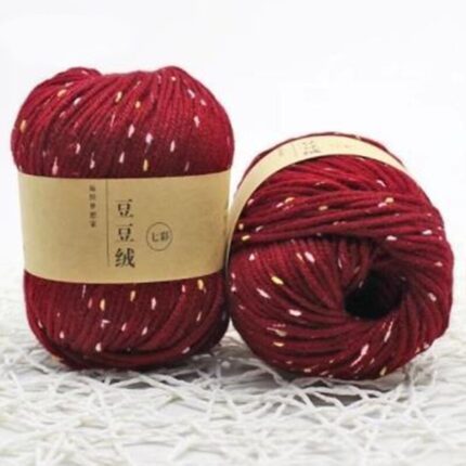 Protein Fleece Wool Yarn Dot Pettern Wool Yarn Medium Coarse Hand-Knitted Sweater Coat Line Hand Knitting Warm Baby Wool Yarn 8