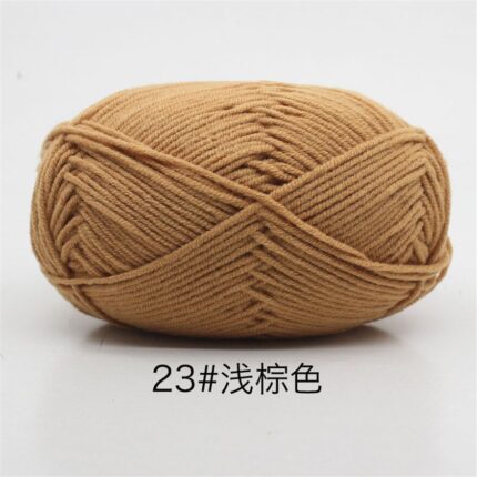 50Grams/Ball 4 Strand Milk Cotton Yarn Crochet Soft Warm Wool Hand-knitted Thread Baby Sweater Doll Scarf Supplies 16
