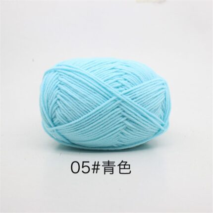 50Grams/Ball 4 Strand Milk Cotton Yarn Crochet Soft Warm Wool Hand-knitted Thread Baby Sweater Doll Scarf Supplies 55