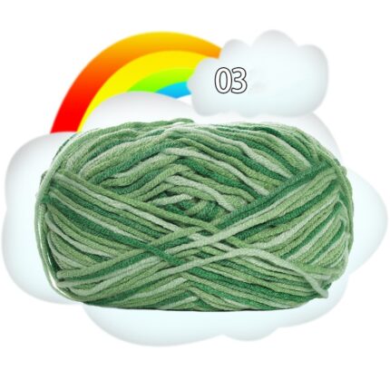 50G Dyed Colorful Milk Sweet Soft Cotton Baby Knitting Wool Yarn Thick Crochet Yarn Thread For DIY Sweater Threads For Knitting 15