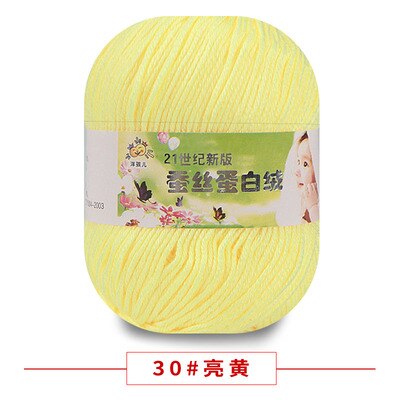 50g/PC Worsted Super Soft Baby Milk Cotton Yarn Silk Protein Wool Hand Knitting Crochet Threads 32