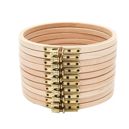 4-9 inch Wooden Bamboo Embroidery Frame Oval Embroidery Hoop Ring Cross Stitch Machine DIY Needlecraft Household Sewing Tool 1