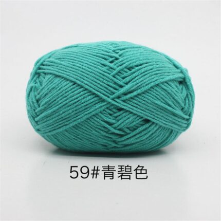50Grams/Ball 4 Strand Milk Cotton Yarn Crochet Soft Warm Wool Hand-knitted Thread Baby Sweater Doll Scarf Supplies 51